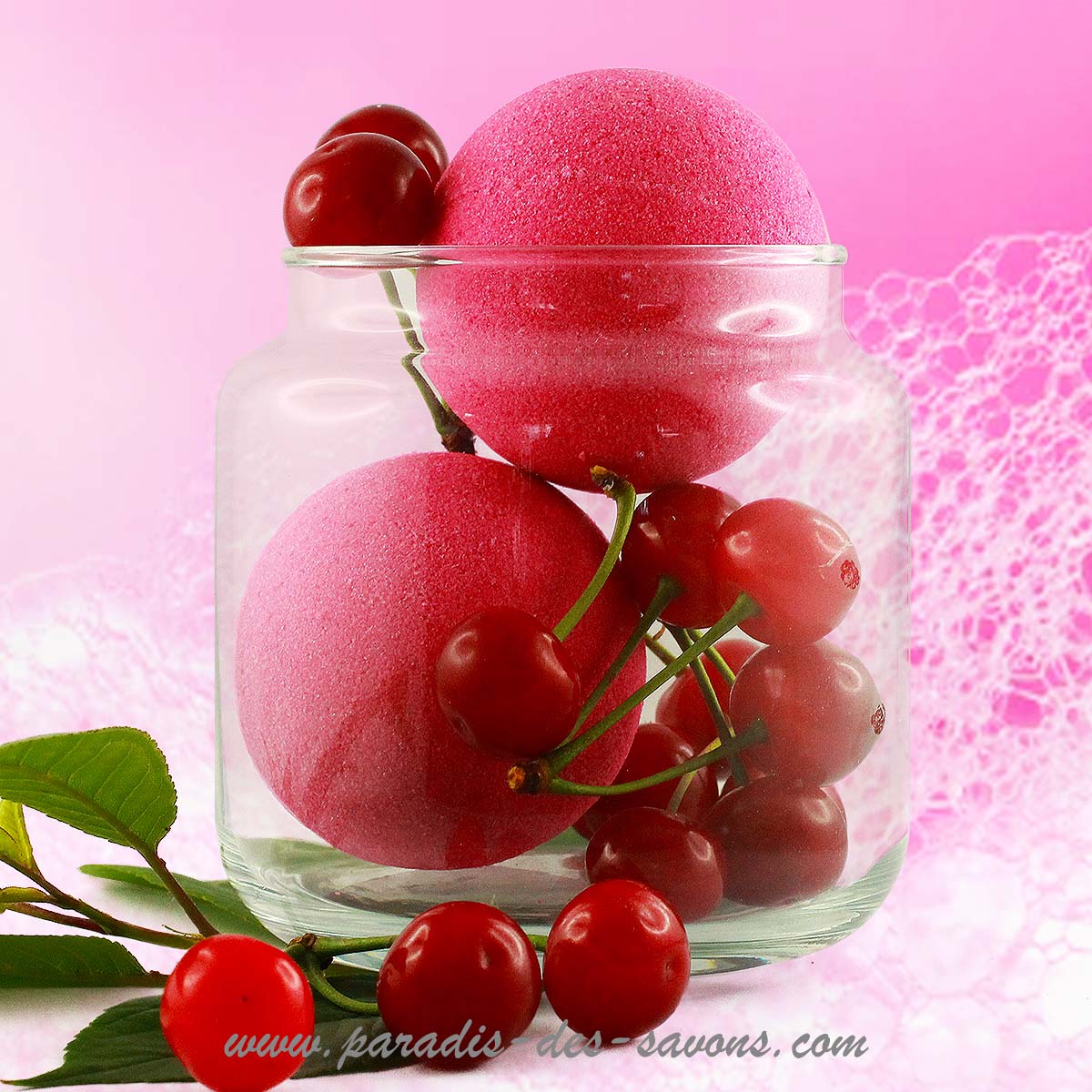 Boule effervescente bain pour adultes cadeau huile de bain Cerise