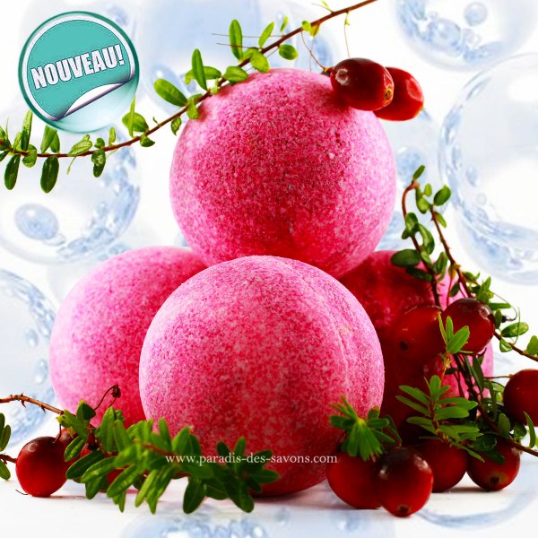 Boule de bain naturelle cranberry