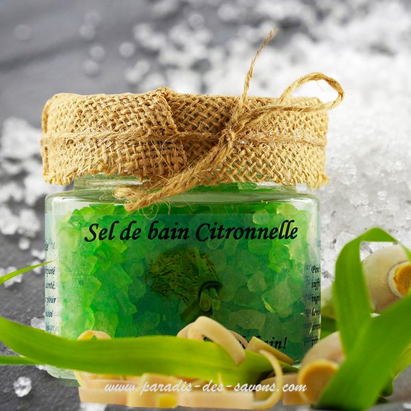 Sel de bain citronnelle