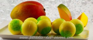 Les perles de bain karité Mangue